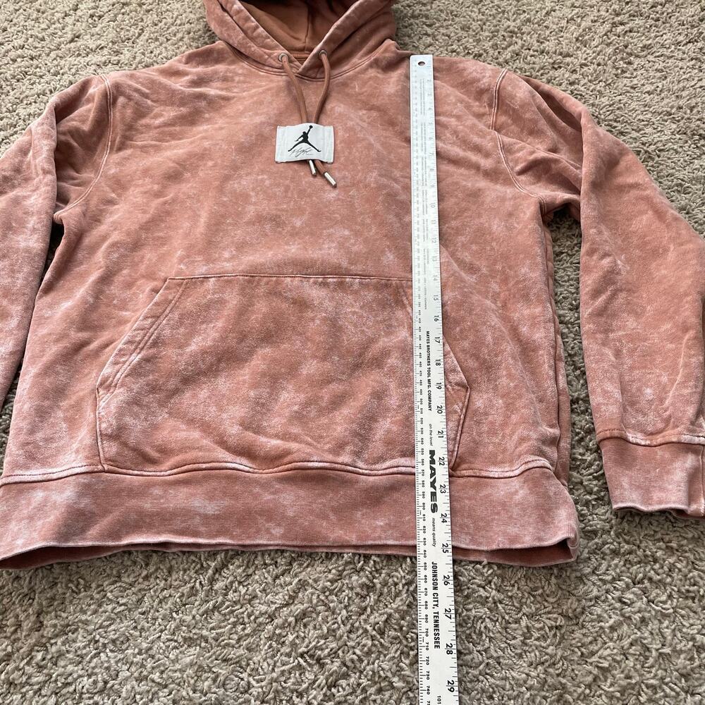 Nike Jordan Flight Fleece Hoodie Acid Wash Pullover Air jordan Orange sz M - Picture 10 of 13